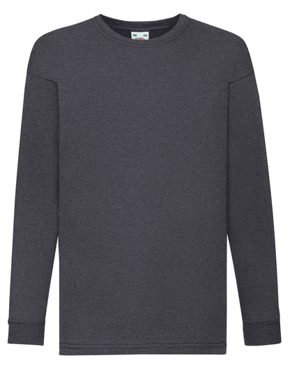 Kids Valueweight Long Sleeve T 61007 - - Customisable T-Shirt