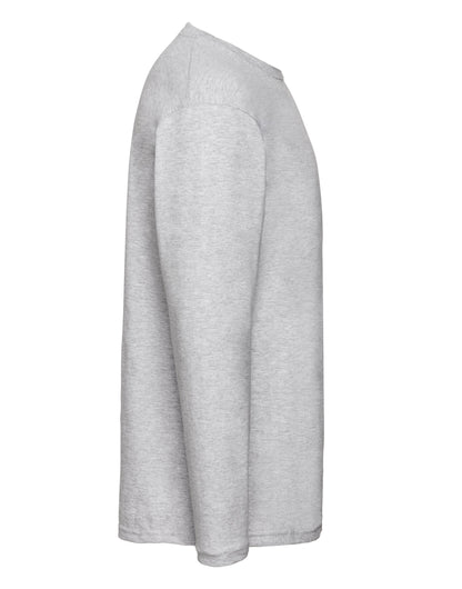 Mens Valueweight Long Sleeve T 61038 - Heather Grey - Customisable T-Shirt