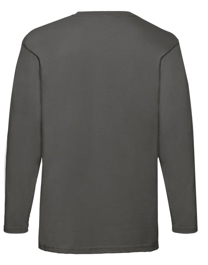 Mens Valueweight Long Sleeve T 61038 - Light Graphite - Customisable T-Shirt