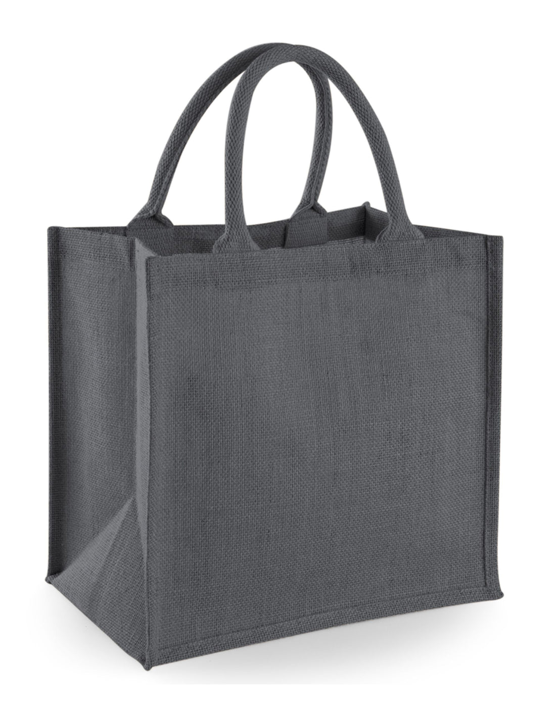 Westford Mill Jute Midi Tote w413 - Graphite Grey Graphite Grey O S - Customisable Bags