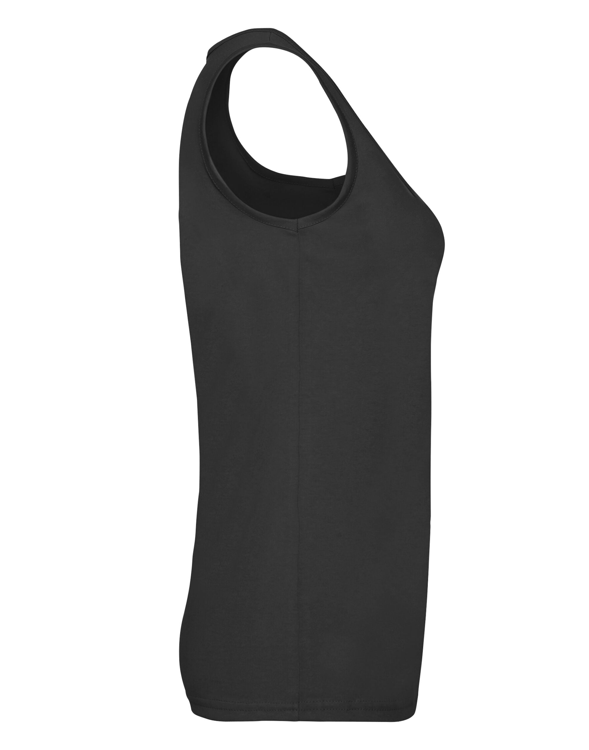 Ladies Valueweight Athletic Vest 61376 - Black - Customisable T-Shirt