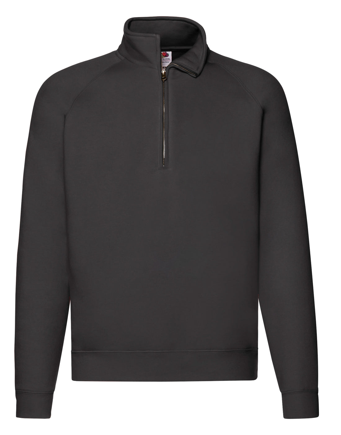 Mens Premium Zip Neck Sweat 62032 - Black - Customisable Sweatshirts