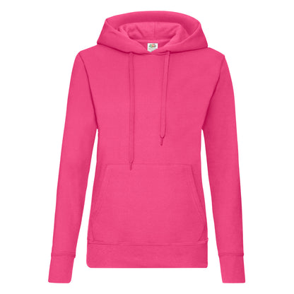 FOTL Ladies Classic Hooded Sweat 62038 - Fuchsia - Customisable Sweatshirts