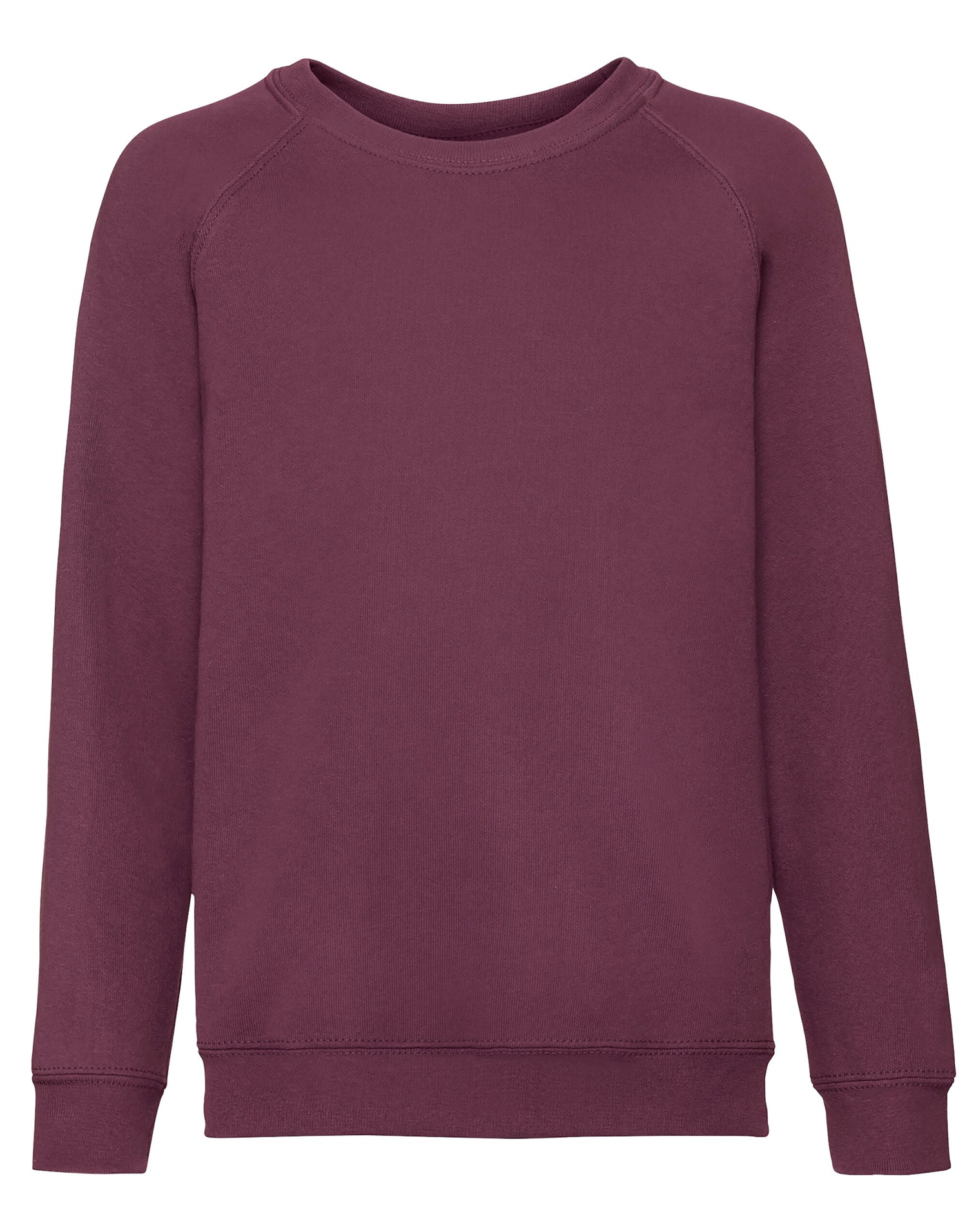 Kids Classic Raglan Sweat 62039 - Burgundy - Customisable Sweatshirts