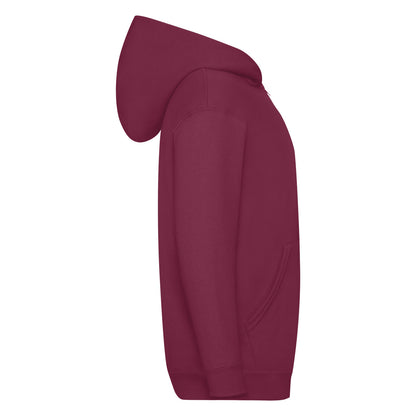 Kids Classic Hooded Sweat Jacket 62045 - Burgundy - Customisable Jacket