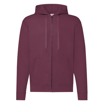 Mens Classic Hooded Sweat Jacket 62062 - Burgundy - Customisable Jacket