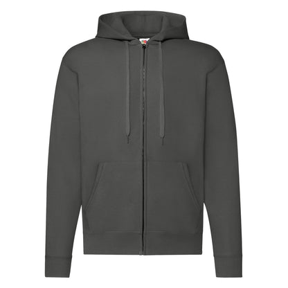 Mens Classic Hooded Sweat Jacket 62062 - Light Graphite - Customisable Jacket