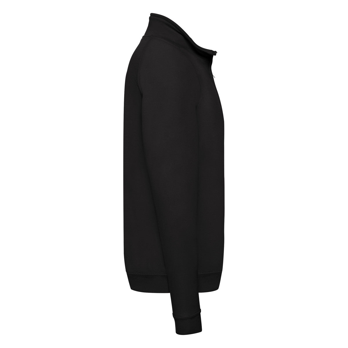 Mens Classic Zip Neck Sweat 62114 - Black - Customisable Sweatshirts
