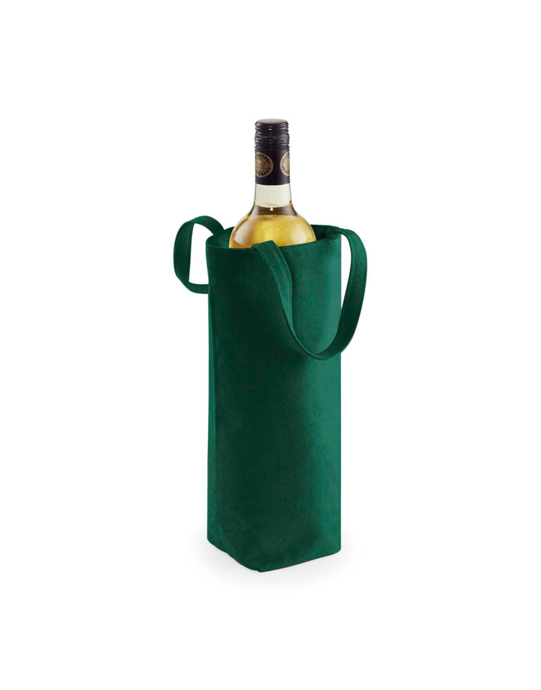 Westford Mill FairtradeCotton Bottle Bag w620 - Bottle Green O S - Customisable Bags