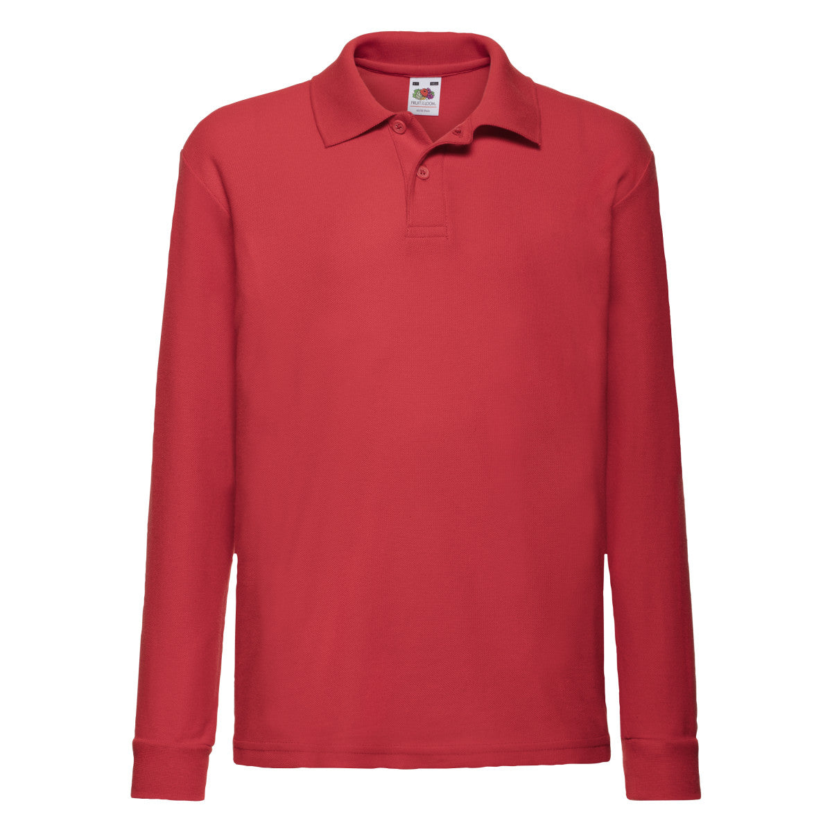 Kids 6535 Long Sleeve Polo 63201 - Red - Customisable Polos