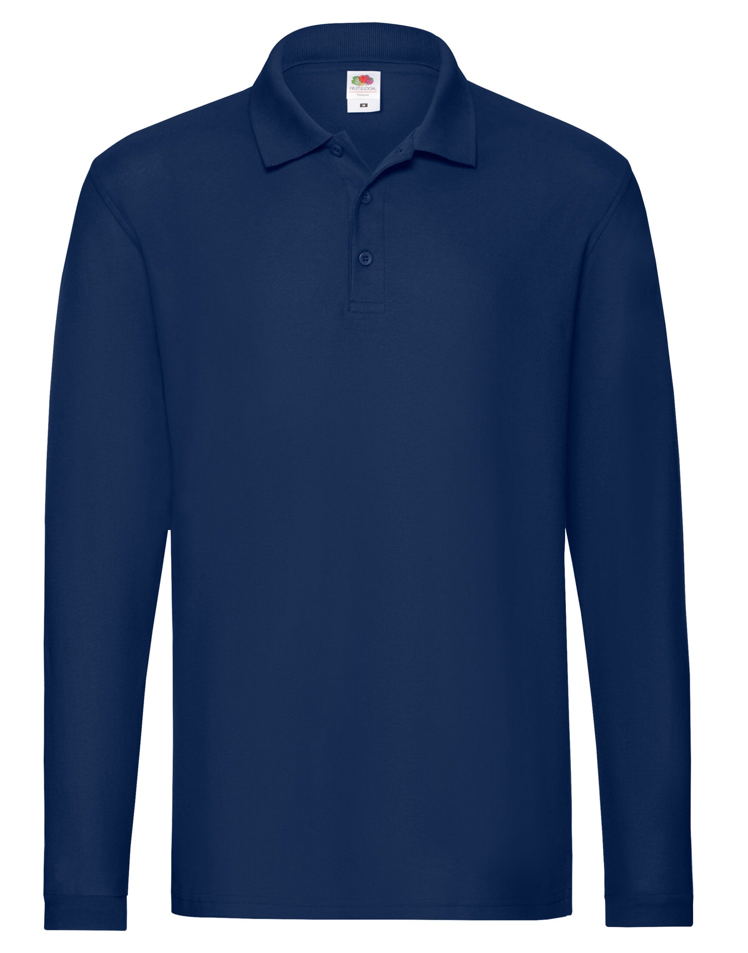 Mens Premium Long Sleeve Polo 63310 - Navy Blue - Customisable Polos