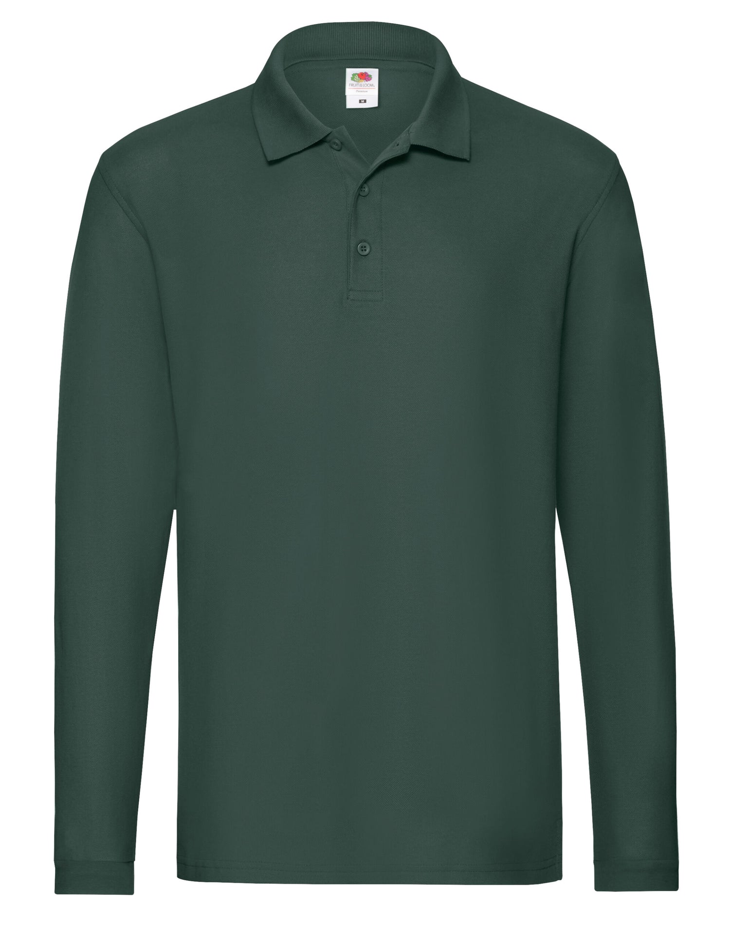 Mens Premium Long Sleeve Polo 63310 - Forest Green - Customisable Polos