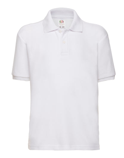 Kids 65/35 Polycotton Polo Shirt – 63417 - White - Customisable Polos