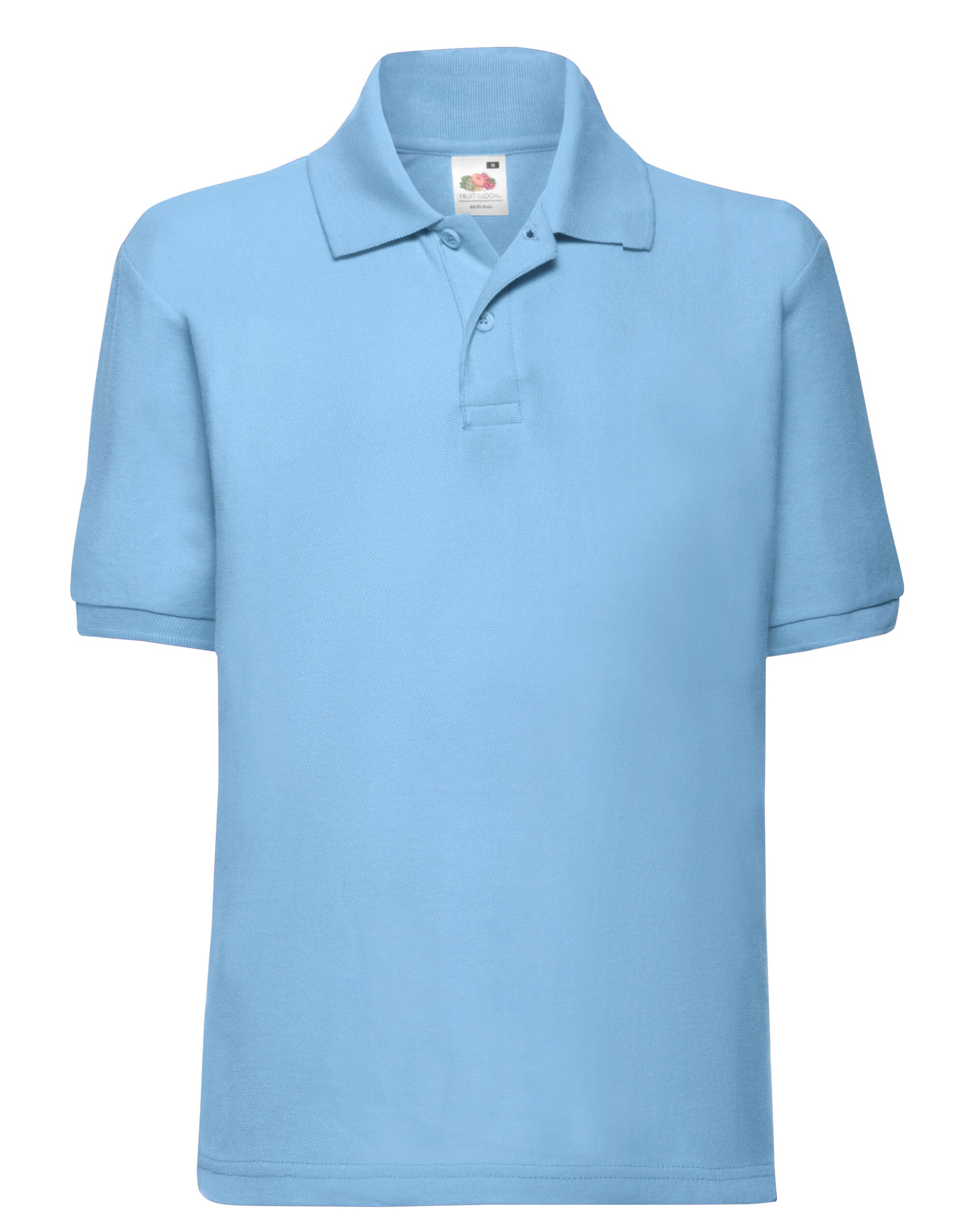 Kids 65/35 Polycotton Polo Shirt – 63417 - Sky Blue - Customisable Polos