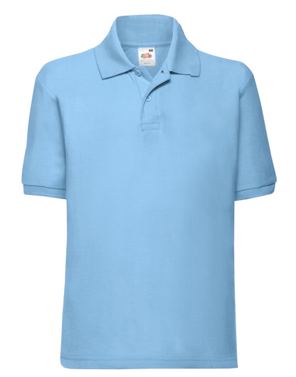 Kids 65/35 Polycotton Polo Shirt – 63417 - Sky Blue - Customisable Polos