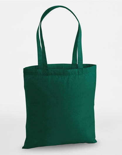 Westford Mill Premium Cotton Tote w201 - Bottle Green O S - Customisable Bags