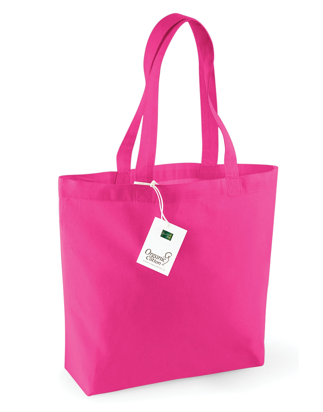 Westford Mill Organic Cotton Shopper w180 - Fuchsia O S - Customisable Bags