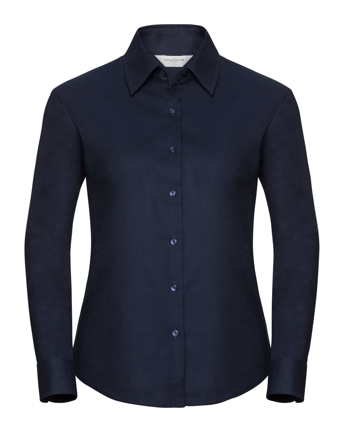Russell Collection Lady LS Tailor Oxford 932F - Bright Navy - Customisable Shirts