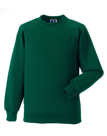 Russell Kids Classic Sweatshirt 7620b - Bottle Green - Customisable Sweatshirts