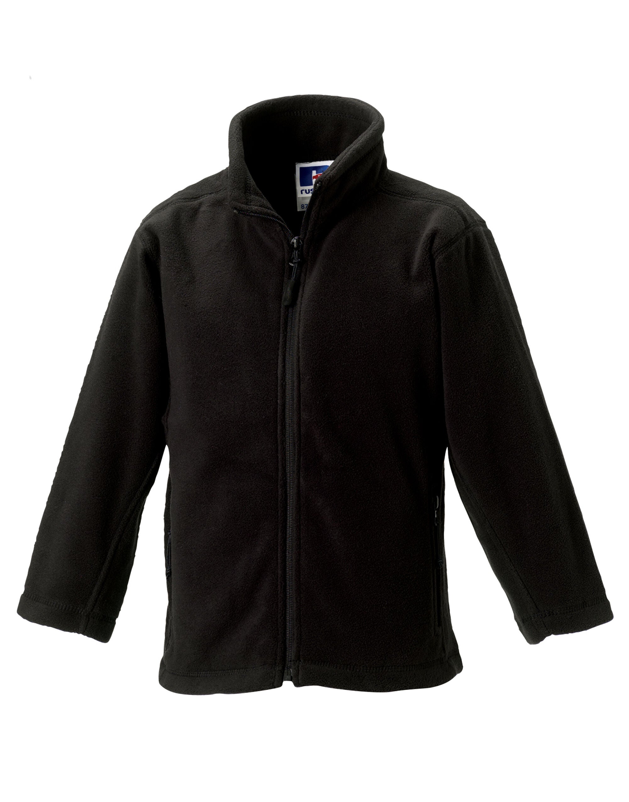 Russell Kids Full Zip Outdoor Fleece 8700B - Black - Customisable Fleece