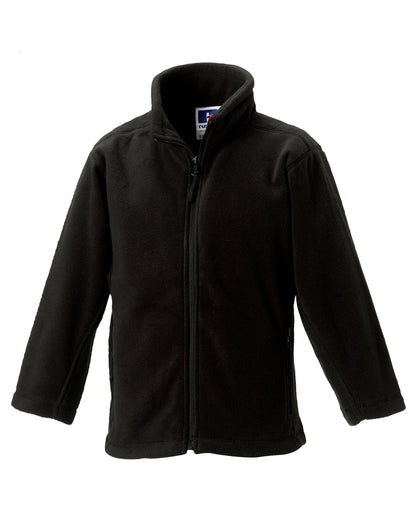 Russell Kids Full Zip Outdoor Fleece 8700B - Black - Customisable Fleece