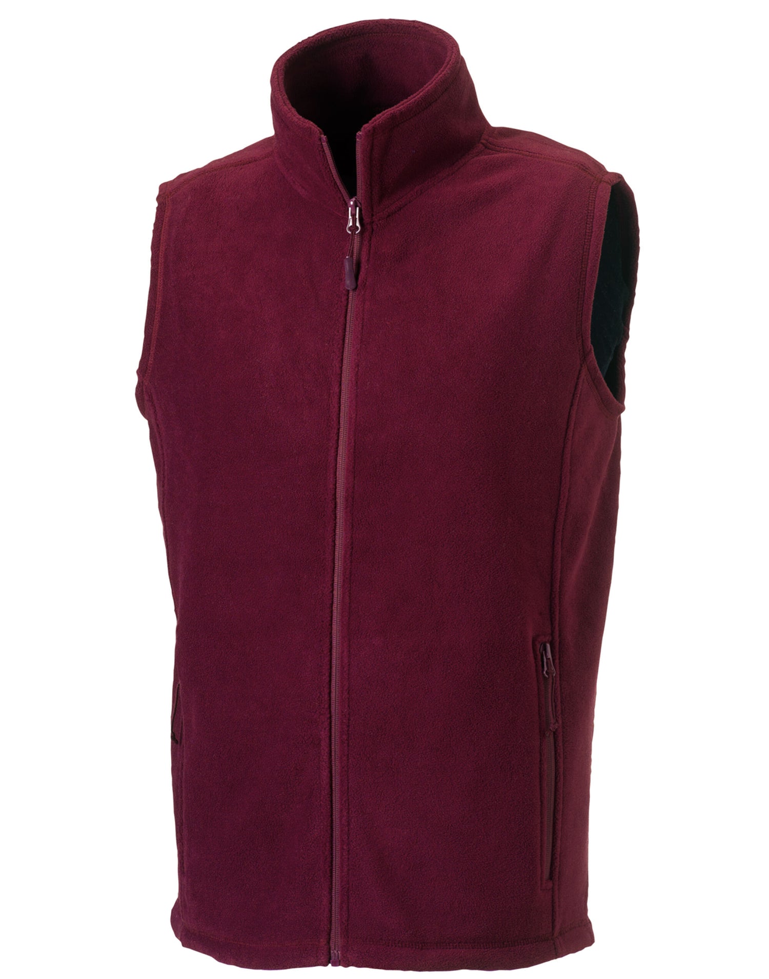 Russell Mens Outdoor Fleece Gilet 8720M - Burgundy - Customisable Bodywarmers