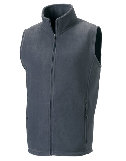 Russell Mens Outdoor Fleece Gilet 8720M - Convoy Grey - Customisable Bodywarmers
