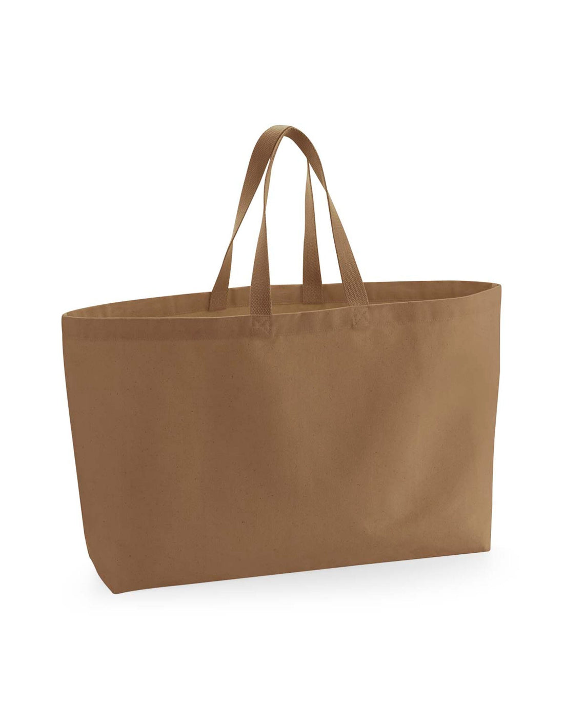 Westford Mill Oversized Canvas Tote Bag w696 - Caramel O S - Customisable Bags