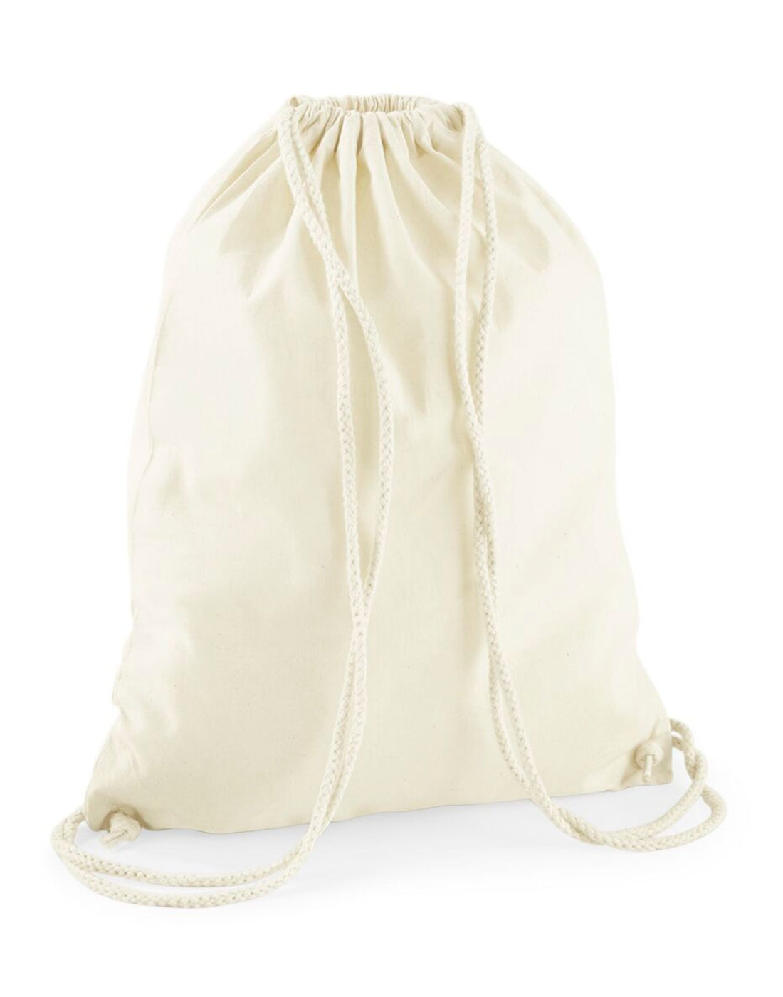 Westford Mill Recycled Cotton Gymsac w910 - Natural O S - Customisable Bags