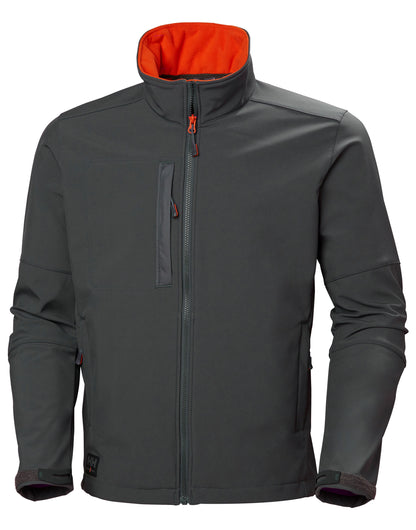 2 x Premium Quality Helly Hansen Kensington Hooded Softshell Jackets + Free Logo - 74231 - Dark Grey - Customisable Bundle