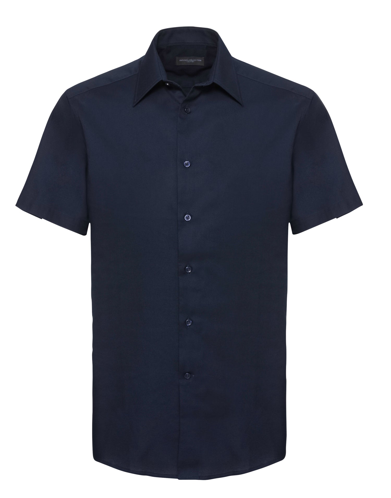 Russell Collection Mens SS Tailor Oxford 923M - Bright Navy - Customisable Shirts