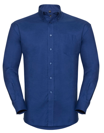 Russell Collection Men LS Classic Oxford 932M - Bright Royal - Customisable Shirts