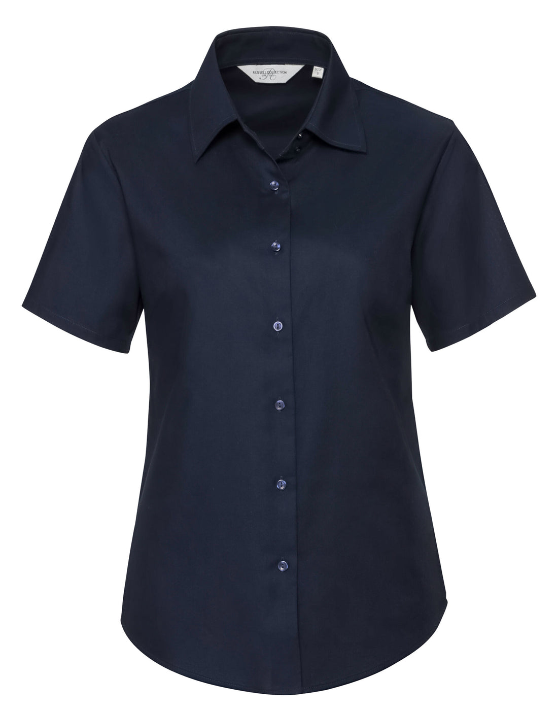 Russell Collection Lady SS Tailor Oxford 933F - Bright Navy - Customisable Shirts