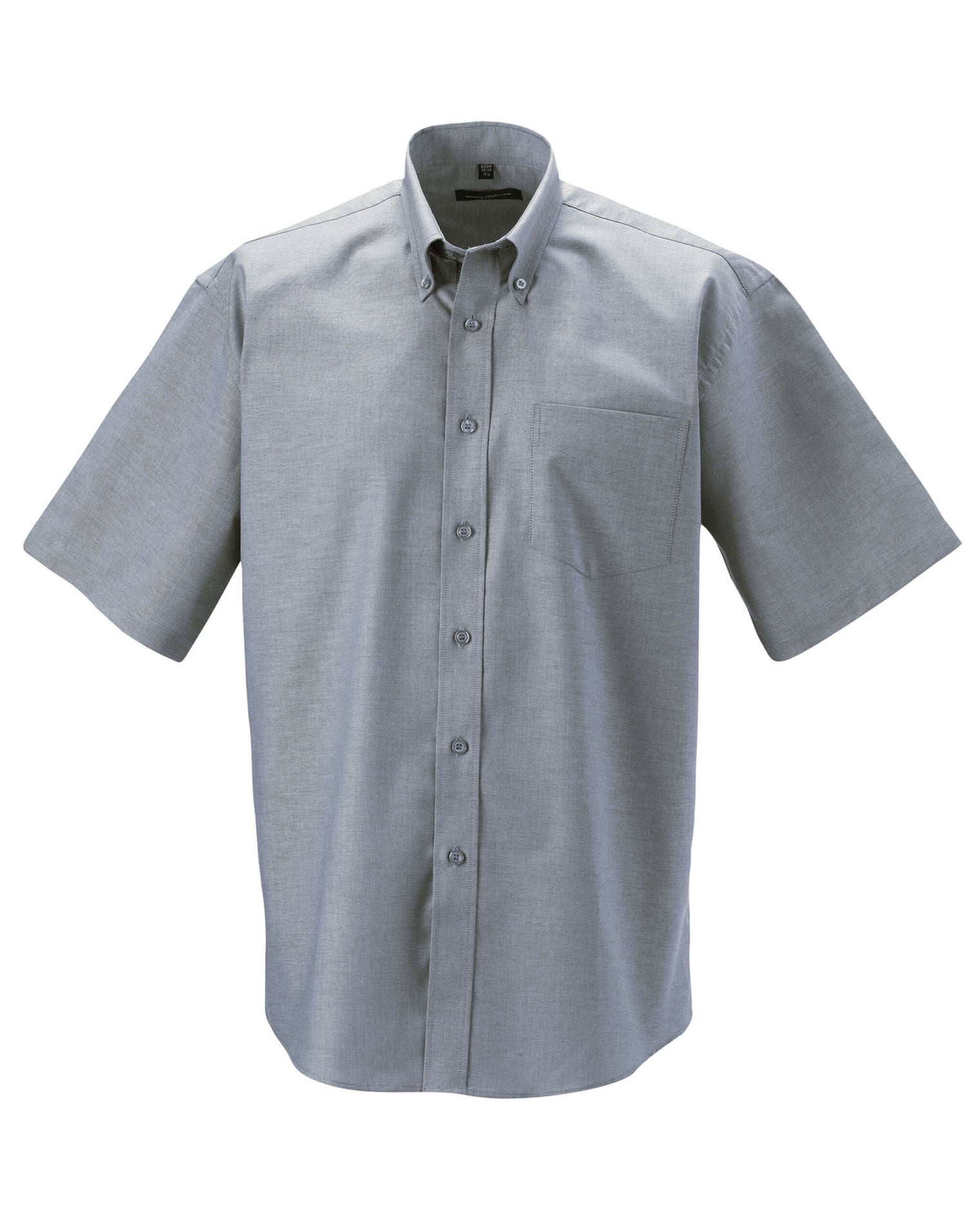 Russell Collection Men SS Classic Oxford 933M - Silver Grey - Customisable Shirts