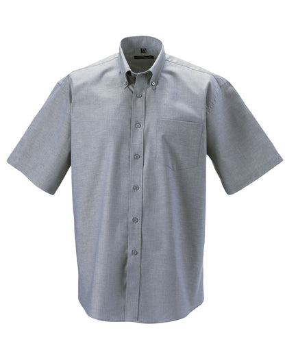 Russell Collection Men SS Classic Oxford 933M - Silver Grey - Customisable Shirts