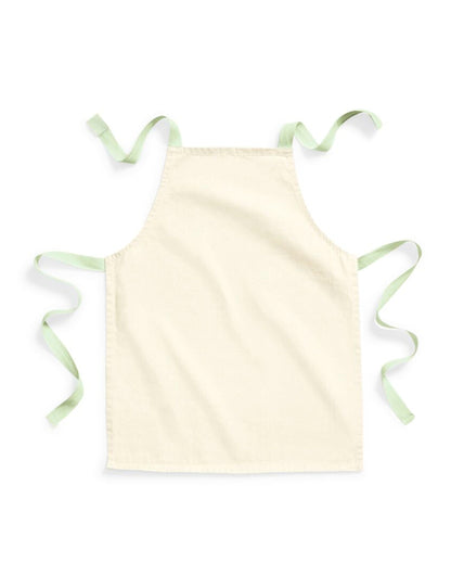 Westford Mill Cotton Junior Apron w362 - Natural Pistachio O S - Customisable Hospitallity