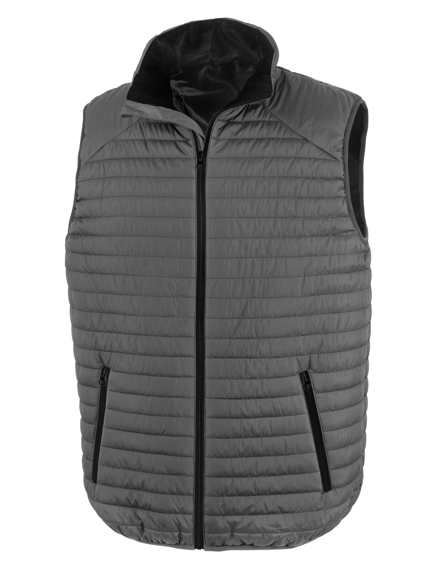 Result Thermoquilt Gilet R239X - Grey Black - Customisable Bodywarmers