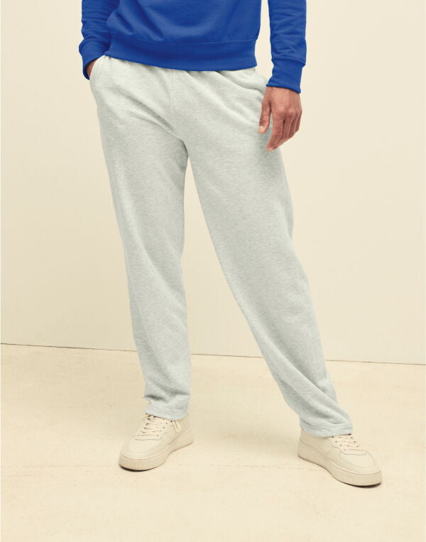 Mens Lightweight Open Hem Jog Pants 64038 - Heather Grey L - Customisable Joggers