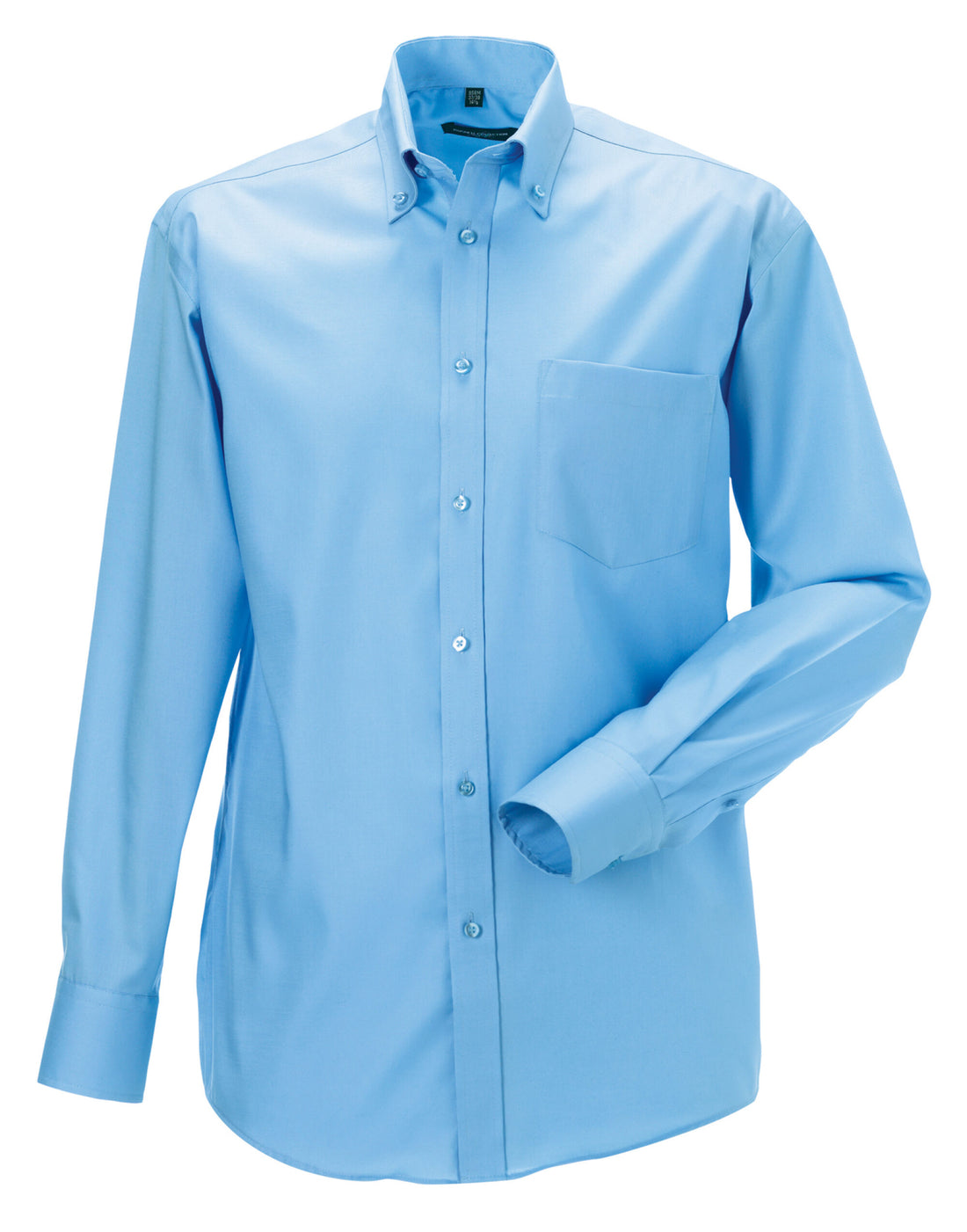 Russell Collection Mens LS NonIron Shirt 956M - Bright Sky - Customisable Shirts