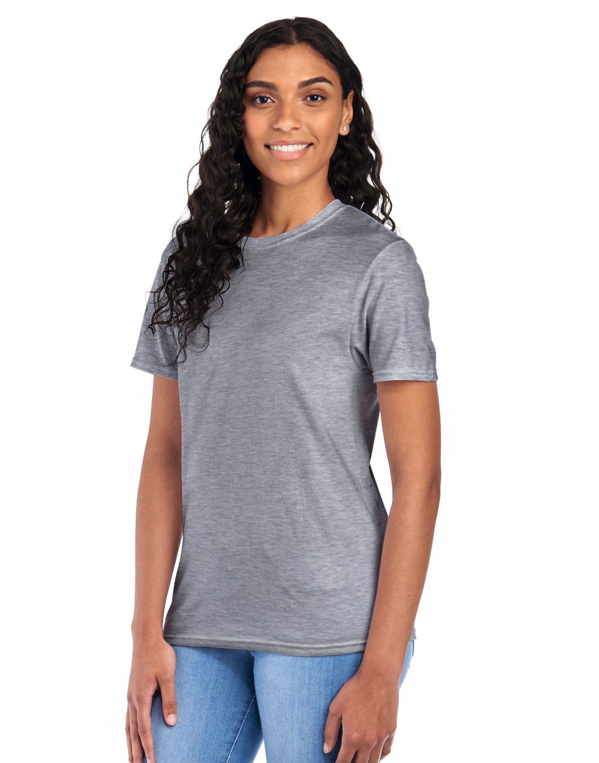 Jerzees EShort Sleeveential Cotton T 0S460M0 - Athletic Heather - Customisable T-Shirt