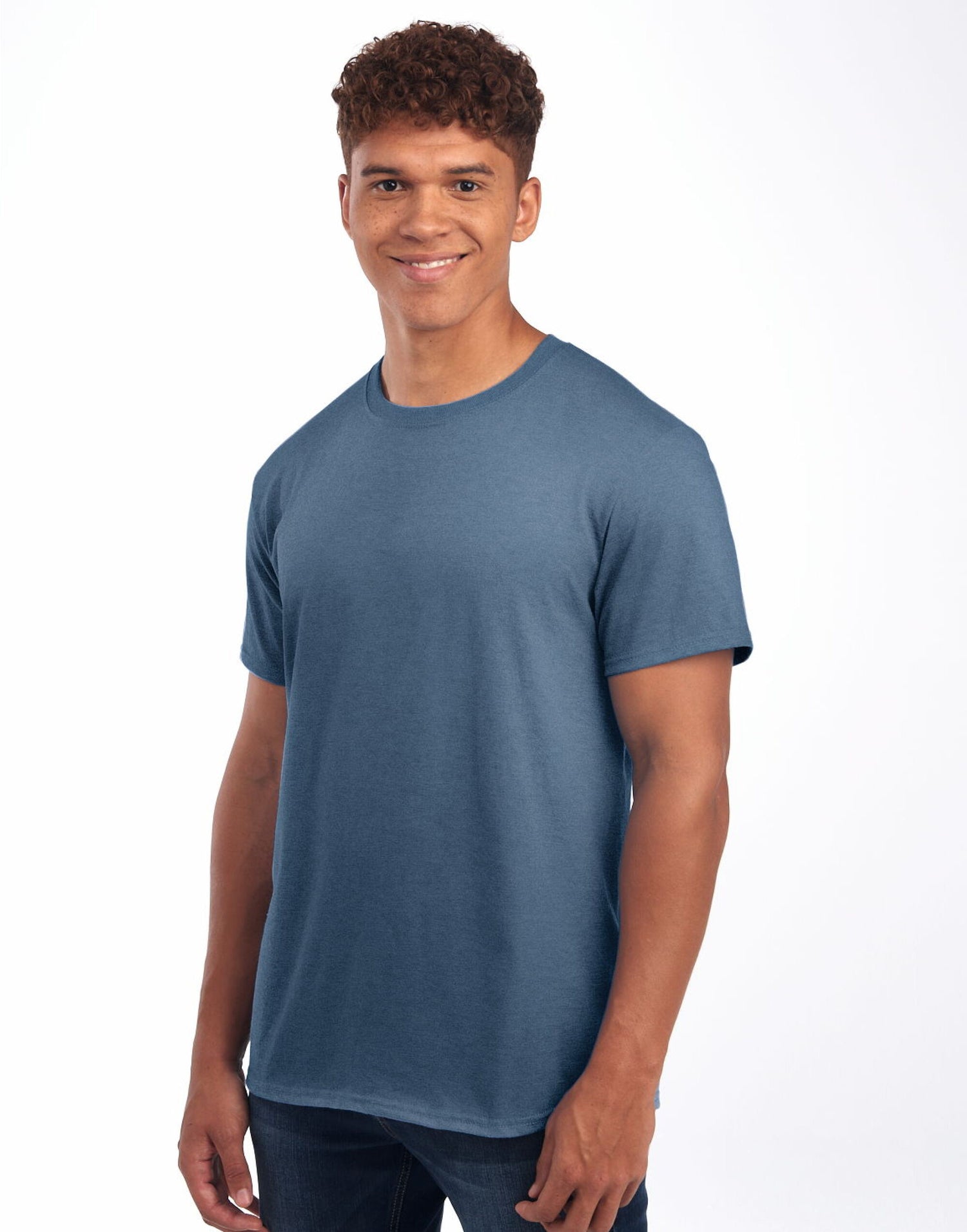 Jerzees EShort Sleeveential Cotton T 0S460M0 - Denim - Customisable T-Shirt
