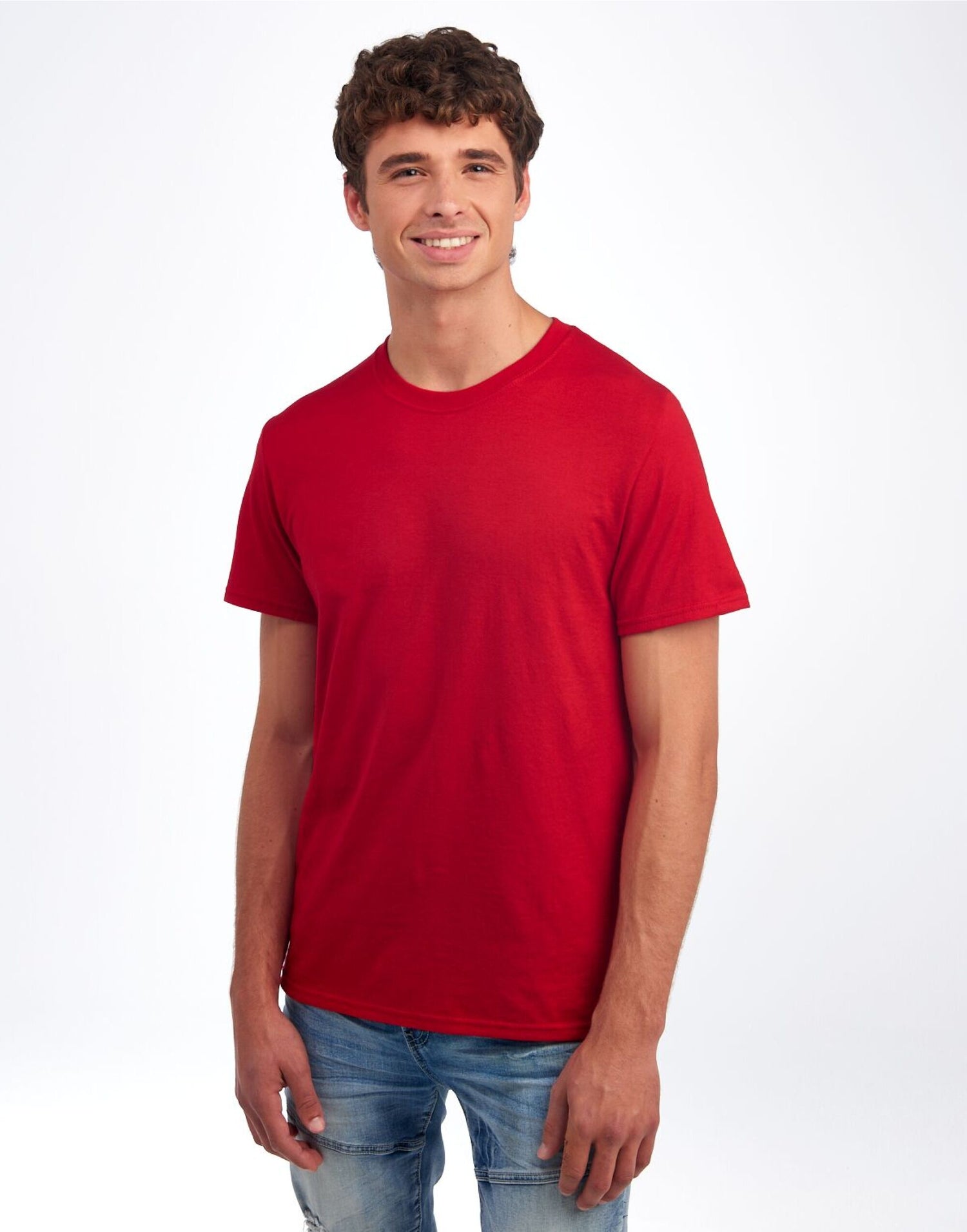 Jerzees EShort Sleeveential Cotton T 0S460M0 - True Red - Customisable T-Shirt