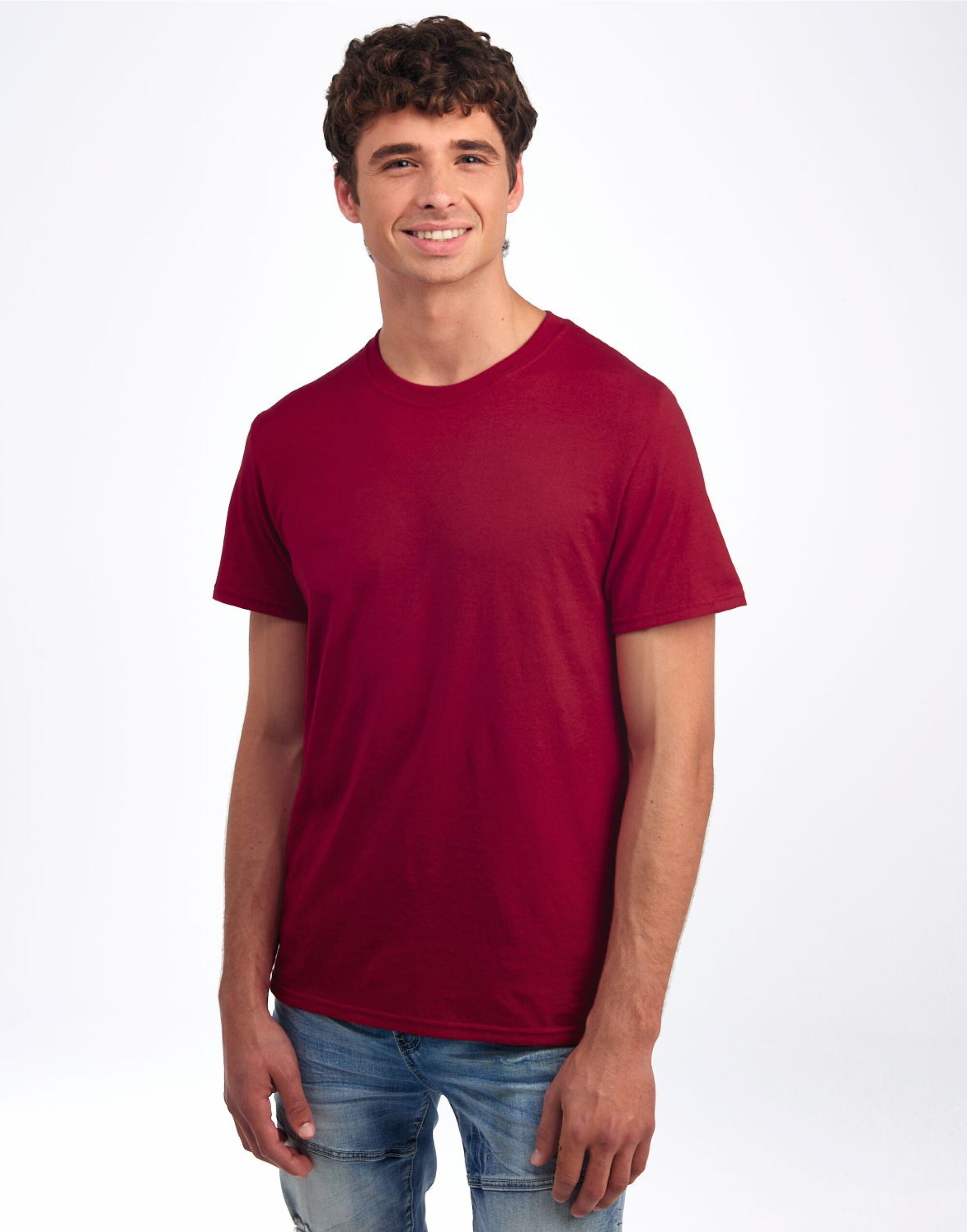 Jerzees EShort Sleeveential Cotton T 0S460M0 - Cardinal - Customisable T-Shirt