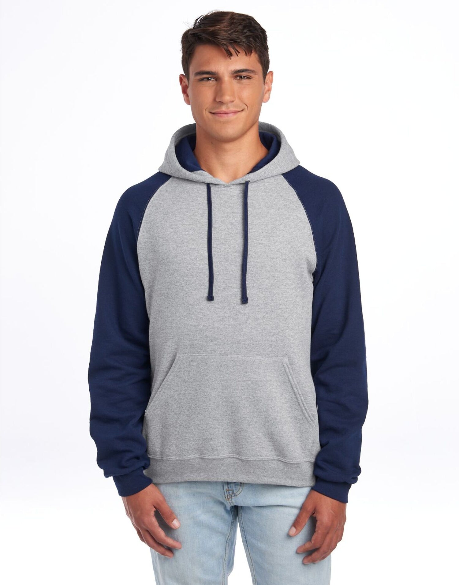 Jerzees NuBlend Colour Block Hood 0S96CR0 - Oxford Navy - Customisable Sweatshirts