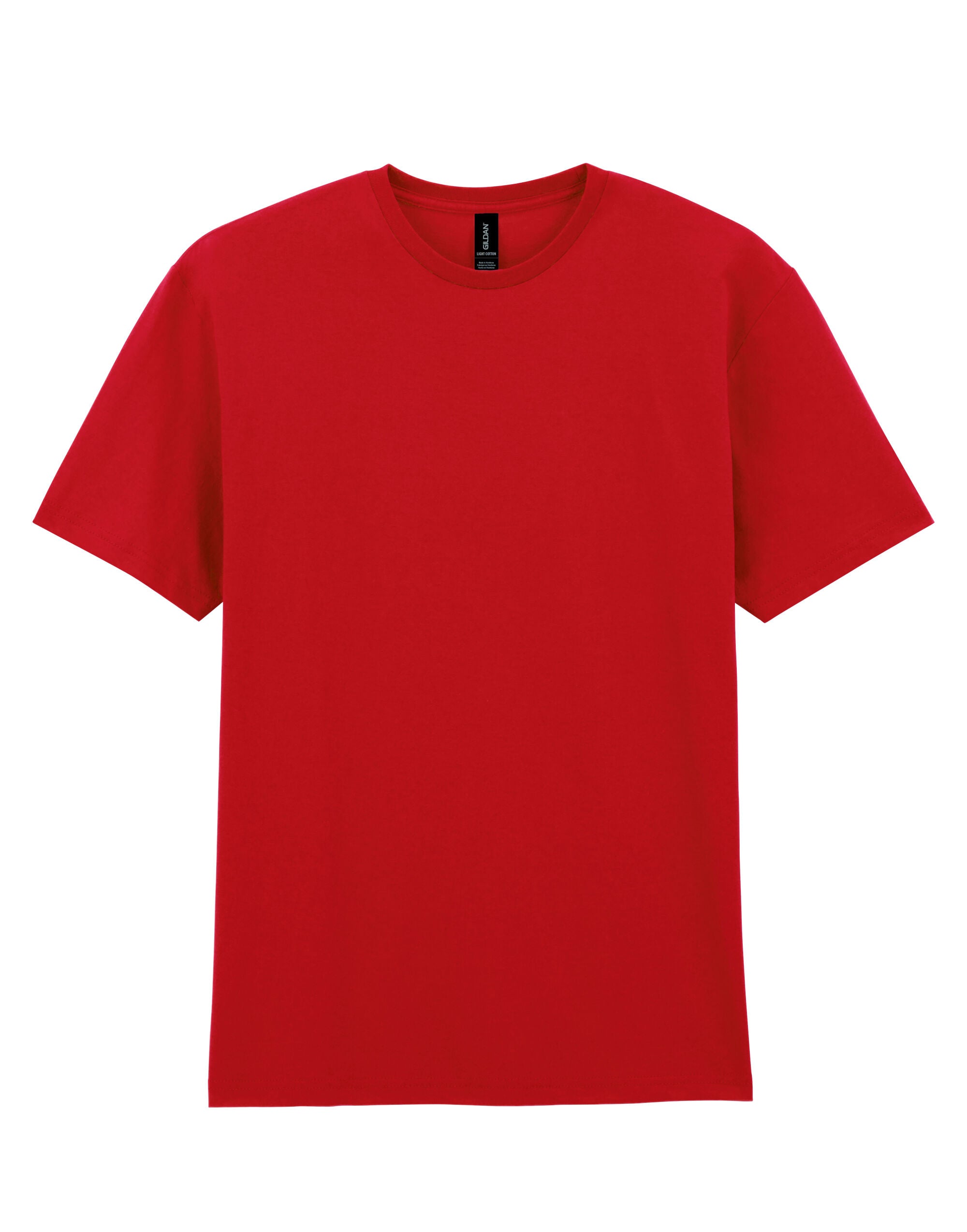 Gildan Light Cotton Adult T Shirt 3000 - Red - Customisable T-Shirt