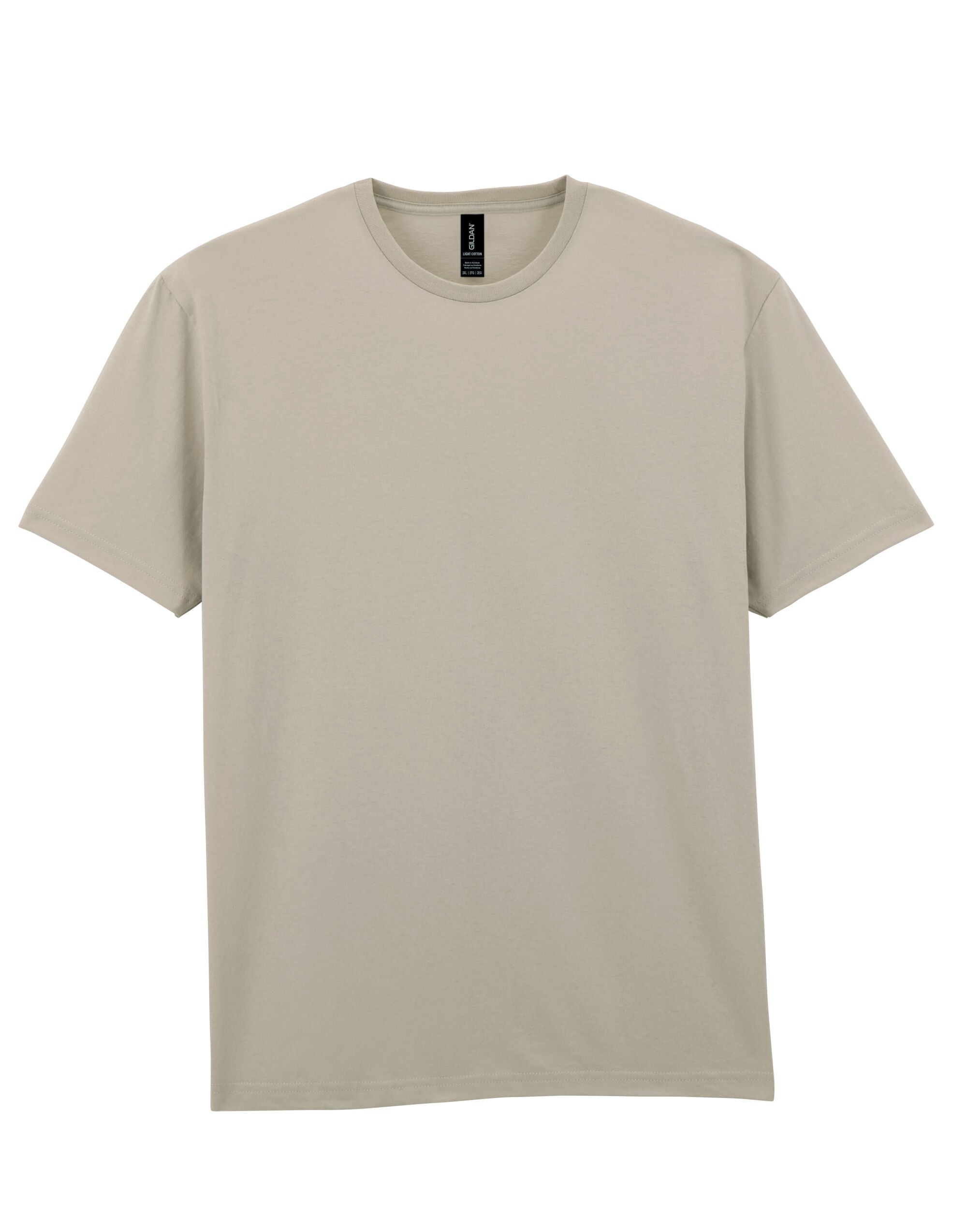 Gildan Light Cotton Adult T Shirt 3000 - Sand - Customisable T-Shirt