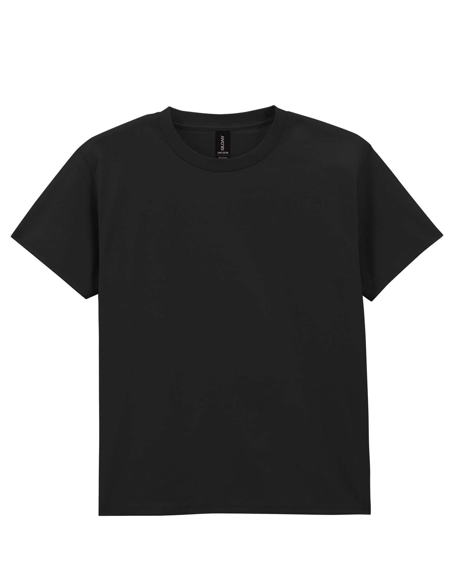 Gildan Light Cotton Youth T Shirt 3000B - Black - Customisable T-Shirt