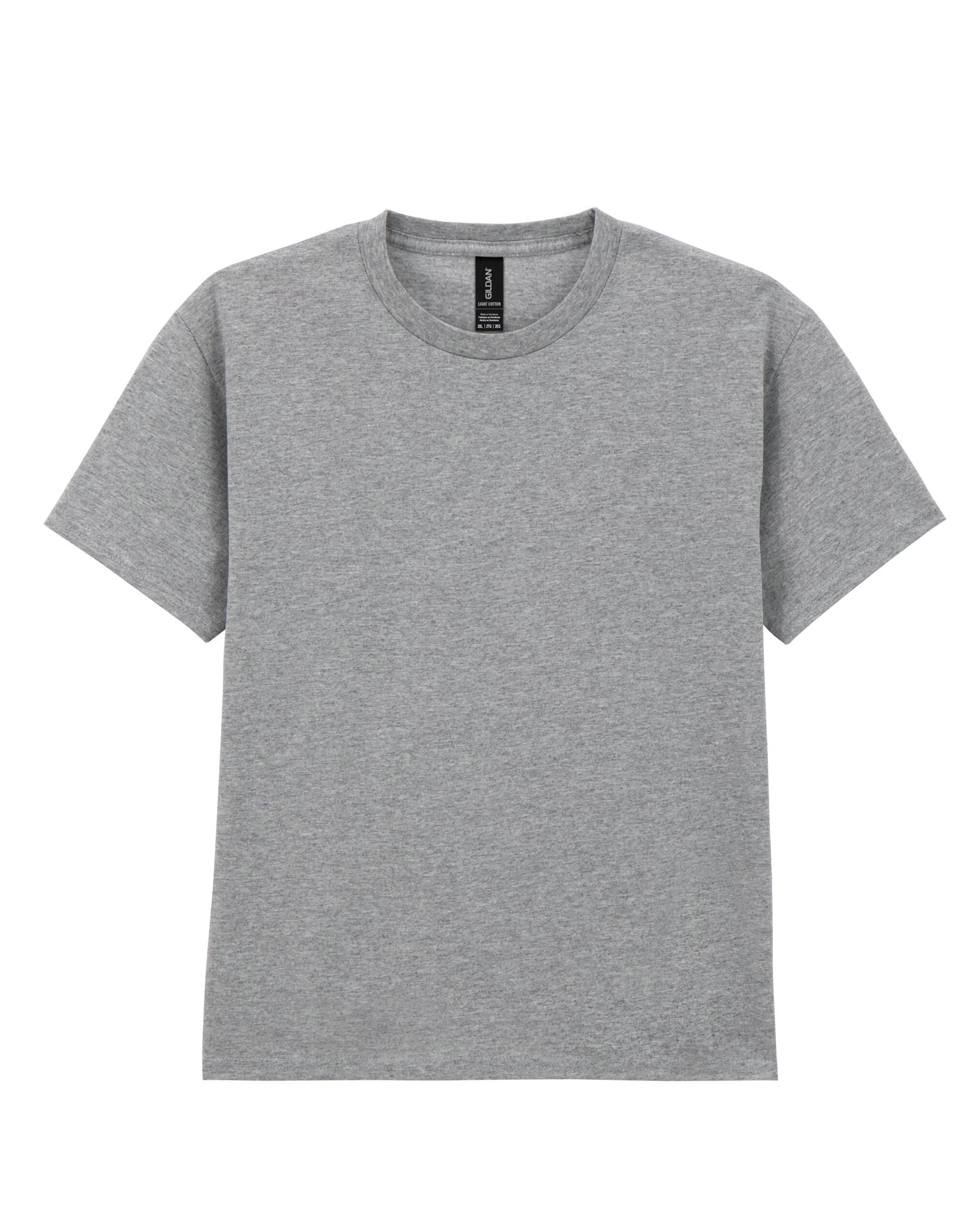 Gildan Light Cotton Youth T Shirt 3000B - Sport Grey - Customisable T-Shirt