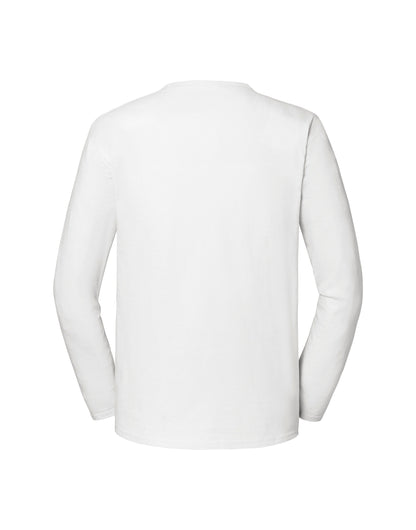 Mens Iconic 195 Premium LS T 61360 - White - Customisable T-Shirt