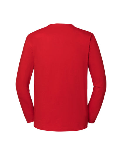 Mens Iconic 195 Premium LS T 61360 - Red - Customisable T-Shirt